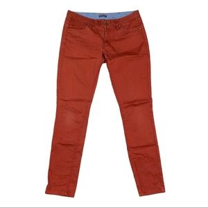 Toad & Co. Silvie Skinny Jeans Women's Size 8 Orange Mid Rise Casual Hiking